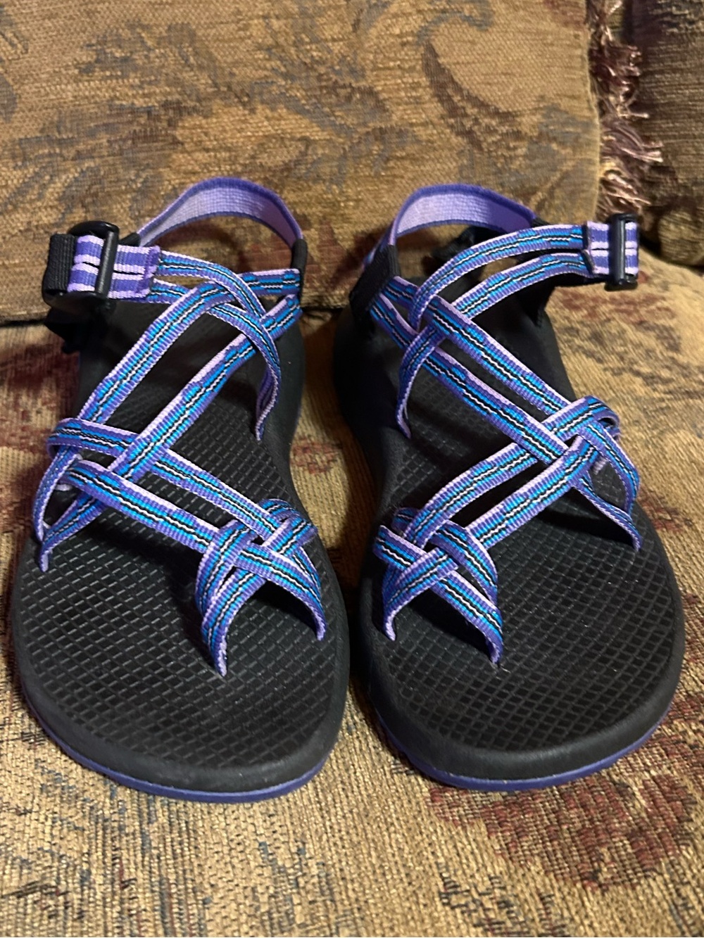 Chaco Women's ZX2 Classic Sport Sandal - Purple/ Blue/Black - Size 7